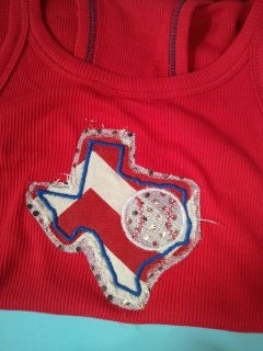 Texas Rangers Chevron red tank top