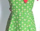 Reduced - Candy Cane Full Apron with Removable Bow.