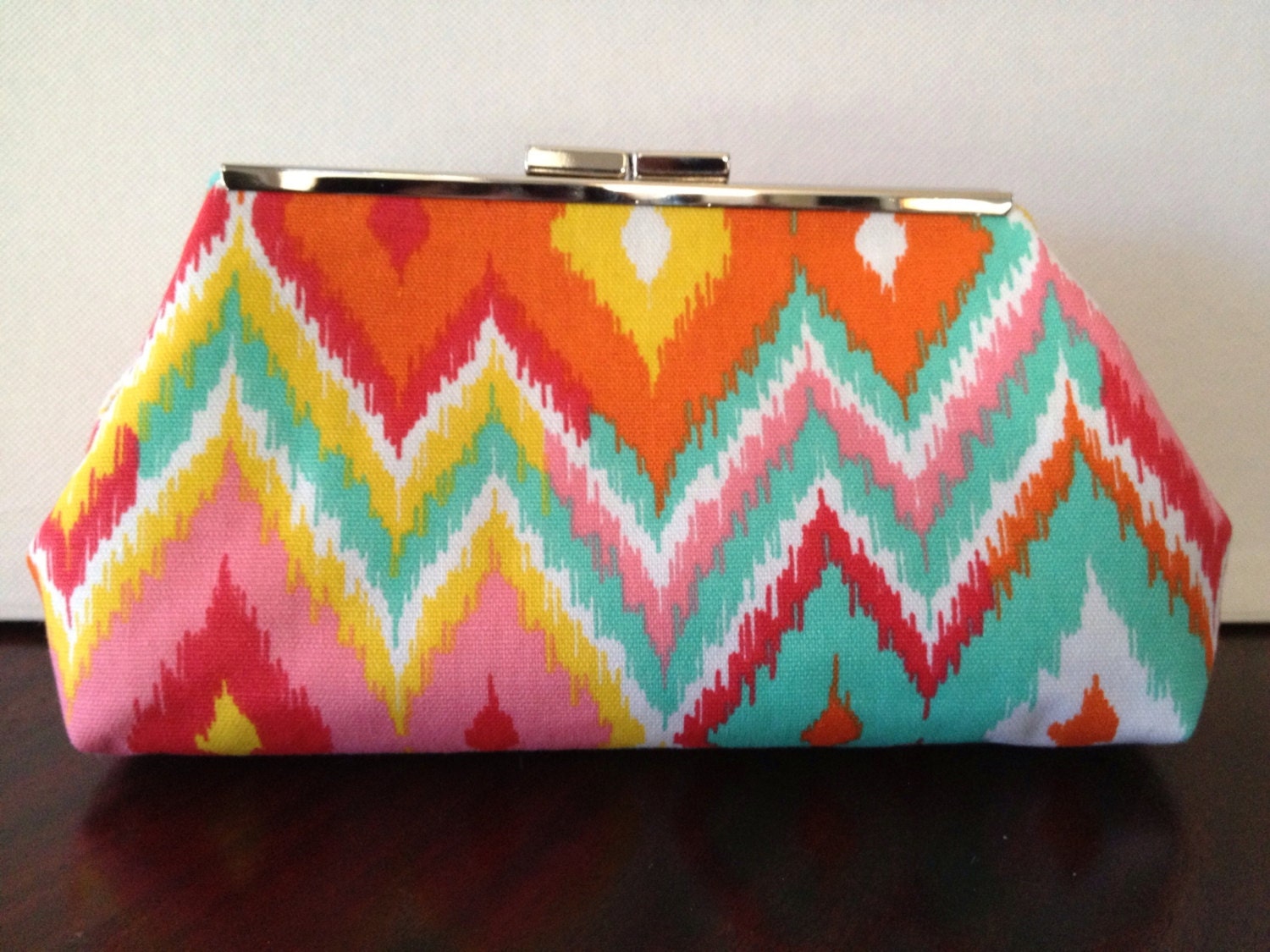 Frame Clutch, Bright Diamond Ikat