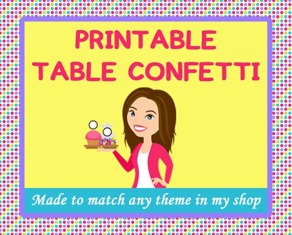 Made to Match Personalized PRINTABLE Table Confetti (Any theme in our shop) Il_570xn