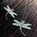 LAST ONE - Limited Edition: Realistic Brass Dragonfly Pendant Necklace with Natural Patina