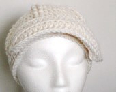 Hand Crochet Chunky Wool Blend Cap - Ready to Ship - 20 to 22 inches