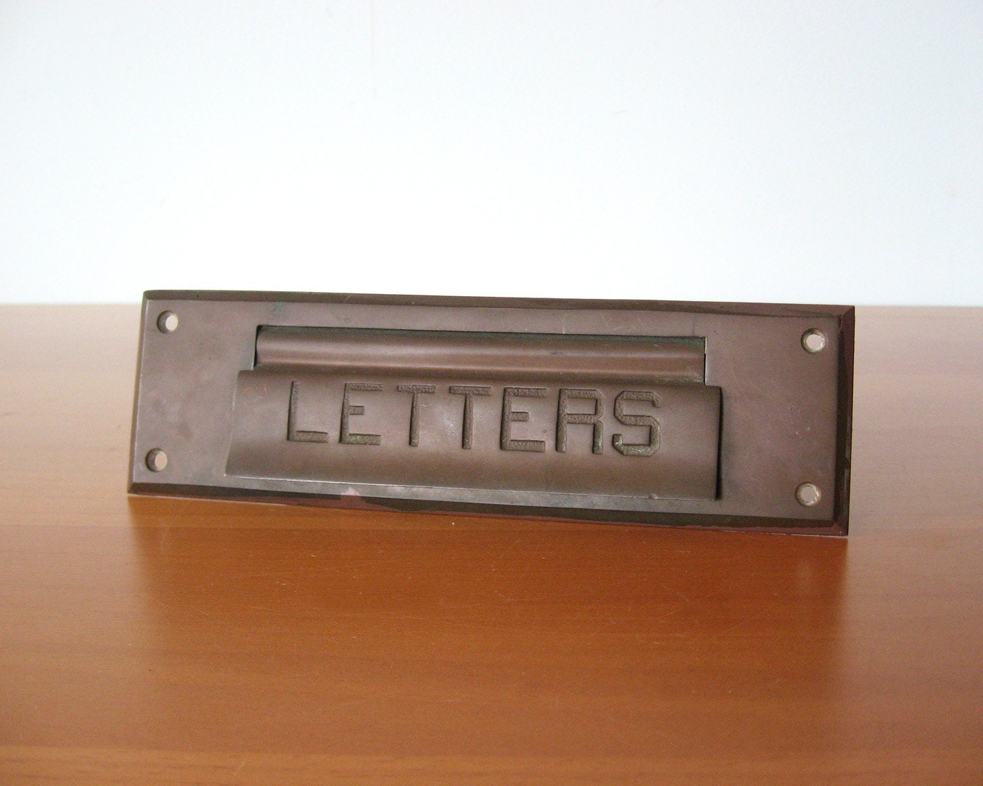 Vintage Letters Door Slot - Industrial Decor - Mail