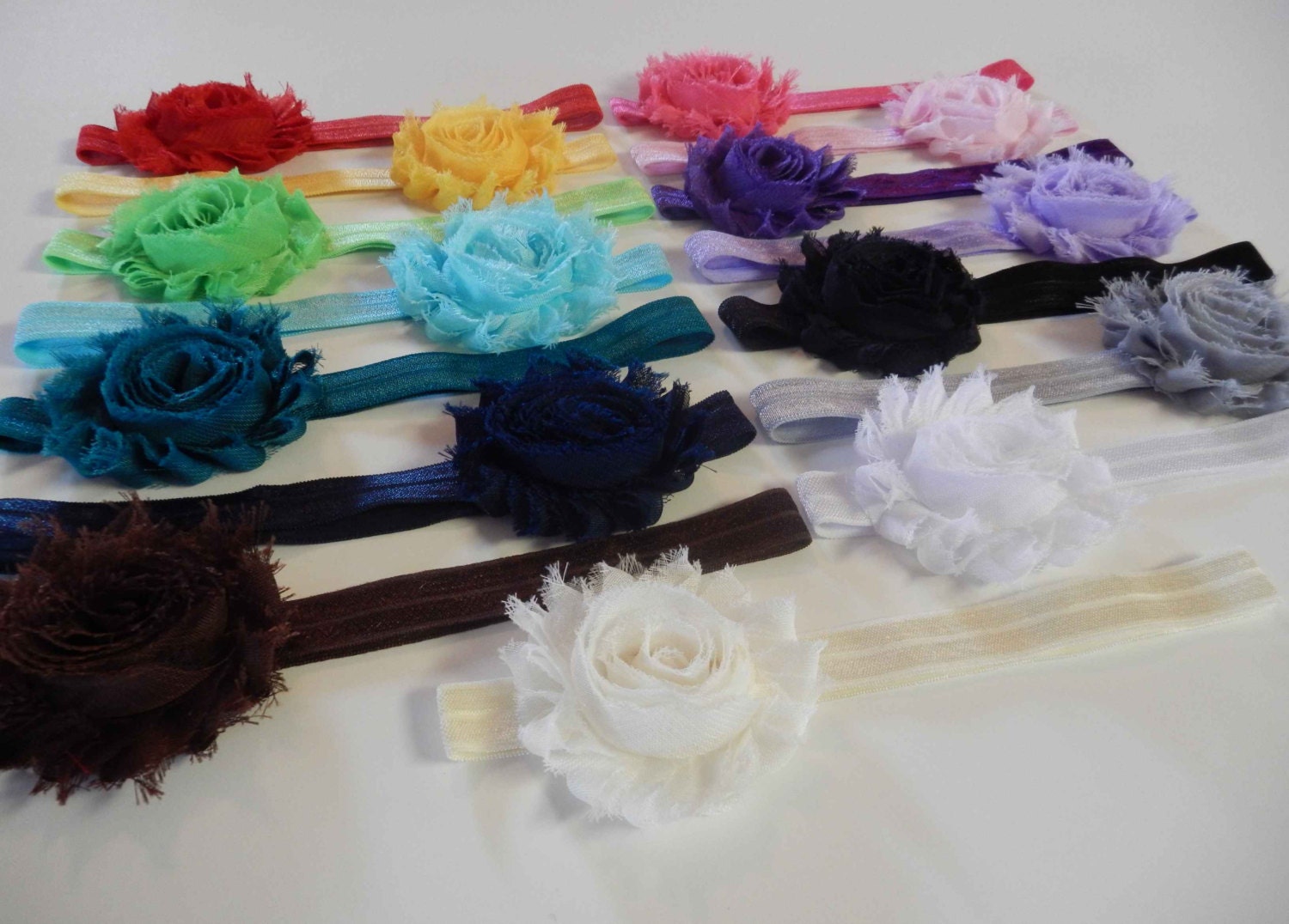 Set of 15 Shabby Chic Headbands, Newborn Headband, Infant Headband, Children's Headband, Baby Girl Headband, Adult Headband
