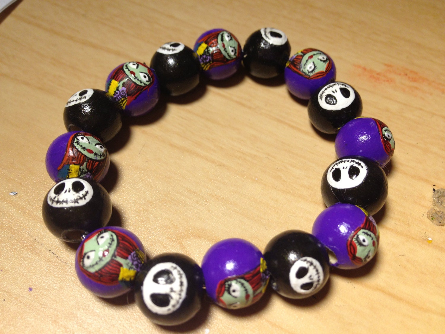 Jack & Sally Nightmare Before Christmas Bracelet READY TO SHIP
