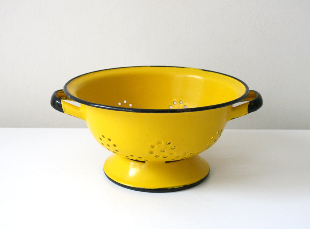 Small Yellow Colander