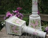 Pair of Matching Painted Porcelain Lamps