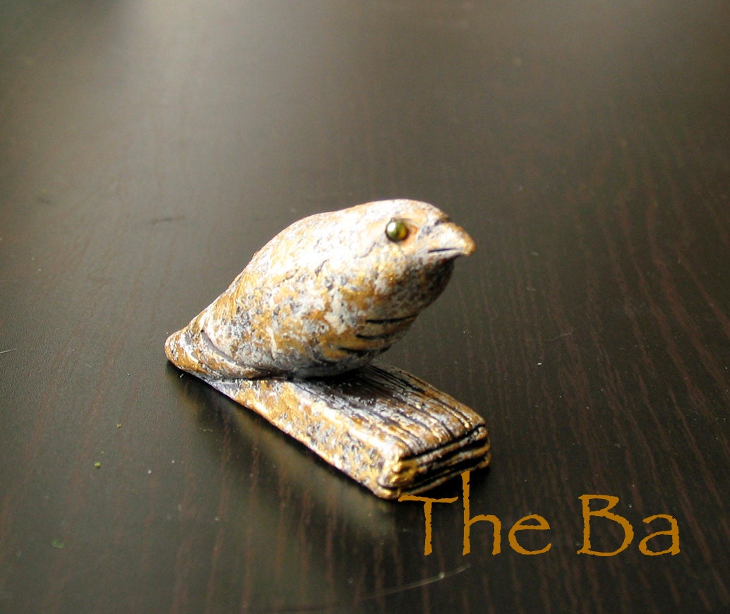 The Ba  - Bird Sculpture Votive Statue - Miniature Statue -  Egyptian Keeper of the Soul - Kemetic Altar Statue