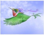 hummingbird 8.5x11 original art print