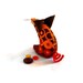 Retro ReBorn Mouse  in 60s orange dot vintage fabric