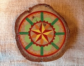 3" Success and Good Luck Hex Sign on Reclaimed Wood
