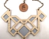 Marcelino Necklace by Laurel - Light blue and beige color