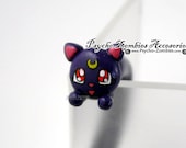 Luna cat sailor moon stud earring fake plug
