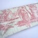 Limited edition clutch bag with vintage style print and tan leather