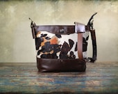 NEW Leather Camera bag - Cow Hair Convertible Handbag with Insert -  PRE-ORDER