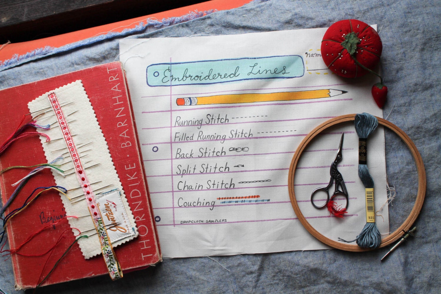 Embroidery Sampler- Penmanship Paper