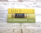 Ombre Verde Yellow Green Books Instant Library Collection Decorative Books Photography Props Shades of Green