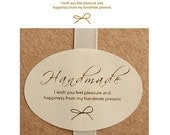 Gold Handmade Label Stickers(nd0014)- 10stickers