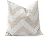Euro Sham Decorative Throw Pillow Cover 24 x 24 Tan Pillow Zippy Stone Denton by Premier Prints Burlap Pillow Chevron Pillows