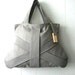 GREY THREE STRAP  / dark grey purse / grey tote bag / grey fashion bag / chic bag / medium grey handbag
