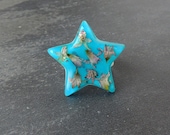 Blue Star Ring, Real Flowers, Resin Jewelry, Botanical Jewelry, Dried Flowers