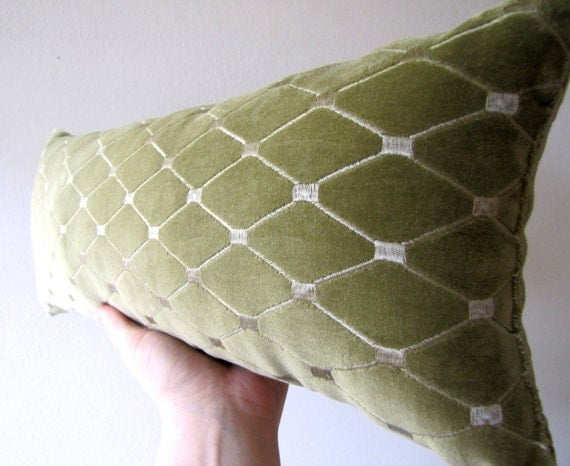 Decorative Neck and Lumbar Pillow Moss by polkadotsmoonbeams