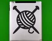 iPad - Knit It (Laptop Decal Removable Vinyl Laptop Sticker Computer Decal PC Apple Macbook Mac Geekery Wall Sticker Moustache)