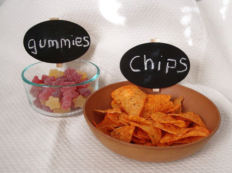 Chalk Board Clothes Pin Clips Organize and Lable
