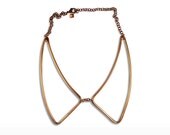 Collar Necklace, Brass Oxford Collar Outline  - The Anti-Collar in Gold