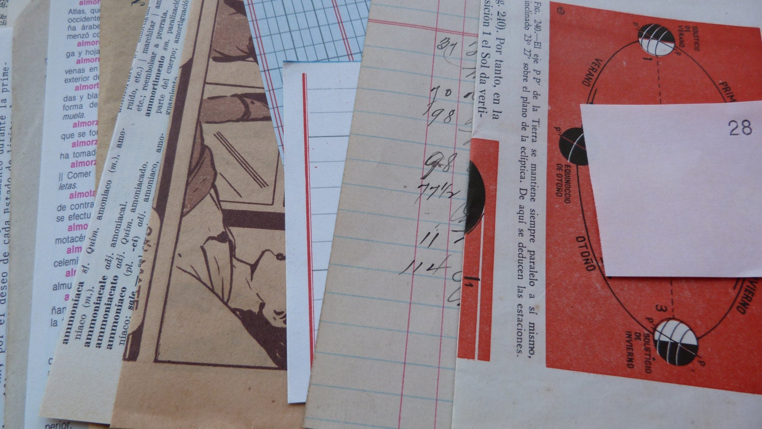 SALE 40 sheets of Vintage Ephemera from Span -  BIG PACK