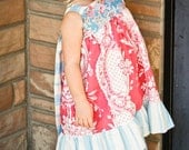 Girls Knot Dress Shabby Sweet Collection with Ruffle