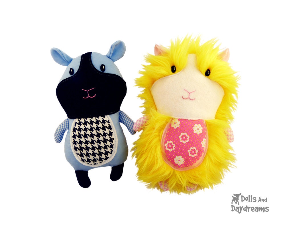 Guinea Pig PDF Sewing Pattern Softie Childrens Plush Pet