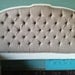 Vintage Upholstered Headboard Linen Diamond Tufted BY CUSTOM ORDER