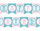 DIY Printable Vintage Mermaid Birthday Banner Instant Download Il_170x135