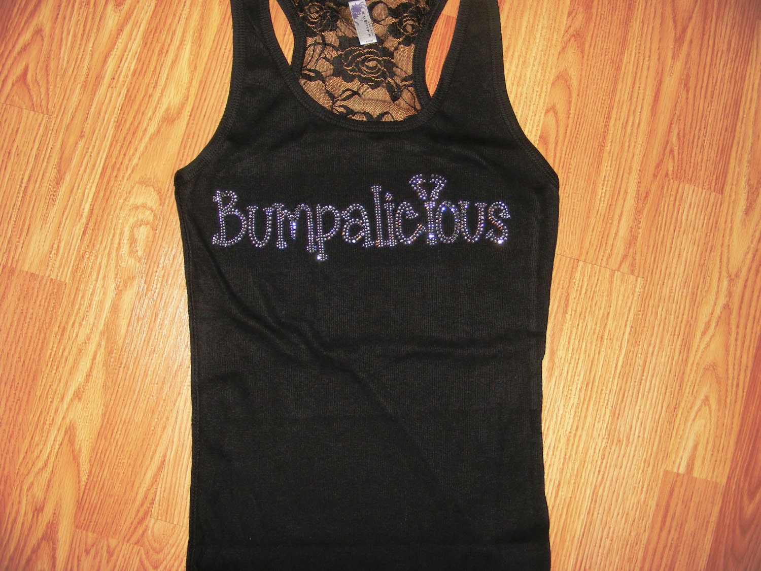 Bumpalicious Mommy to Be Maternity Tank Top Shirt: Crystal Rhinestone Bling embroidered Tee T-Shirt, Boy , Girl, Black, Pink, Blue