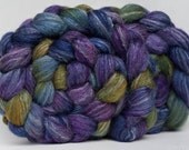 Merino, silk, bamboo combed top (roving, spinning fiber): Dragonfly, 4 oz