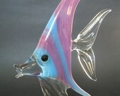 Sky Blue and Purple Glass Fish Suncatcher