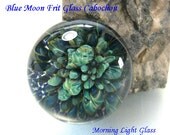 Blue Moon Frit Glass Cabochon, Focal Bead, SRA, CL93