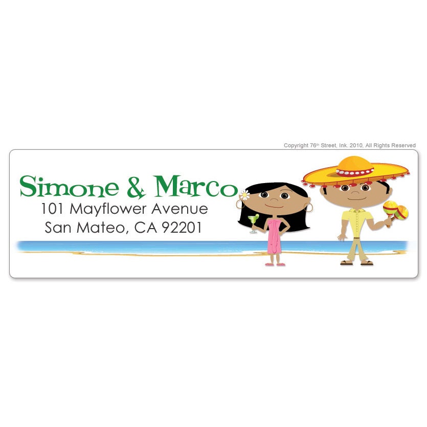 Mexican Wedding Return Address Labels
