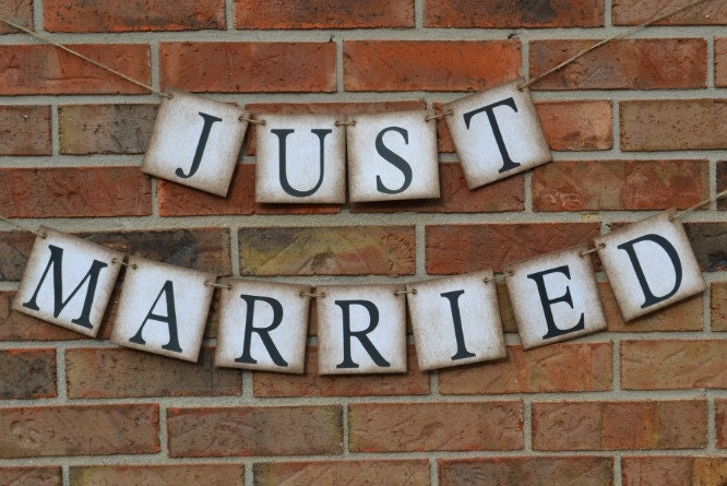 Just Married Banner  ..  Photo  ..  Wedding   ..  Decoration  ..  Car decoration