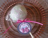 Sweet 16 Birthday Favor Tags for cake pops, lollipops and cookie favors - 1.5 inch custom personalized tags Il_170x135