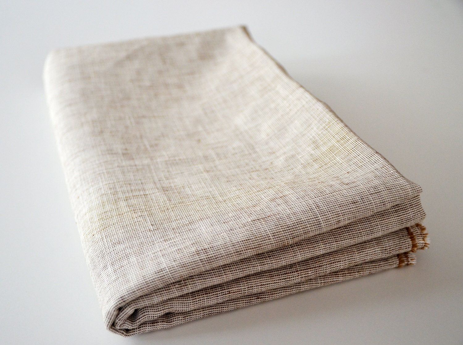 Sukan / Tablecloth - raw linen tablecloth - 59x59 tablecloth - custom order tablecloth - linen fabric - natural linen tablecloth - sukanart