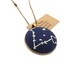 Pisces Zodiac Constellation Cross Stitch Embroidery Necklace