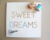 sweet dreams -  laser cut and embroidered wall art
