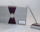 Wedding Guest Book and Pen Set Bling Guest Book - Custom Made