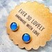 petite blue lagoon and gold earrings - handmade sparkly metallic nickel free small post earrings