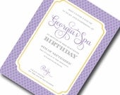 Spa Party Invitation . Spa Collection . by Loralee Lewis