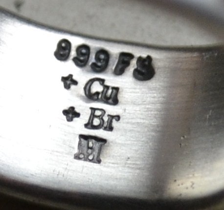 mens wedding band - rustic fine silver copper and brass - handmade artisan designed wide band ring - manly ring - customized