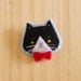 Panko the Cat Hand Embroidered Felt Brooch