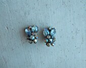 40s / 1940s Coro Earrings - True Blue